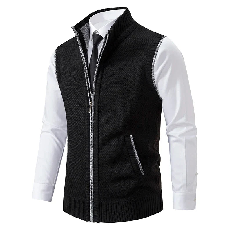 Levoire | Cardigan V-Cou Élégant Noir