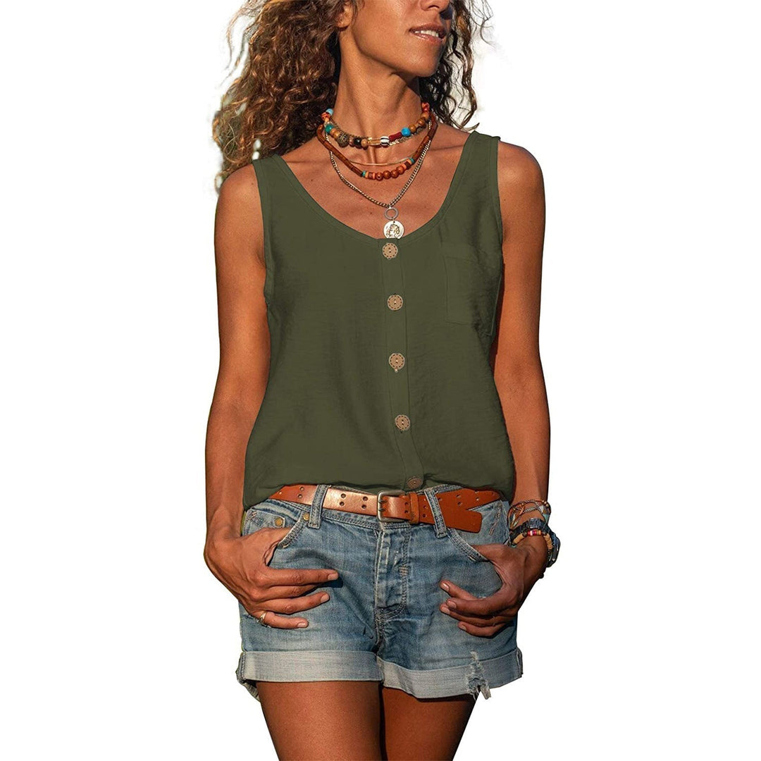 Levoire | Top Élégant Pour Dames Vert olive