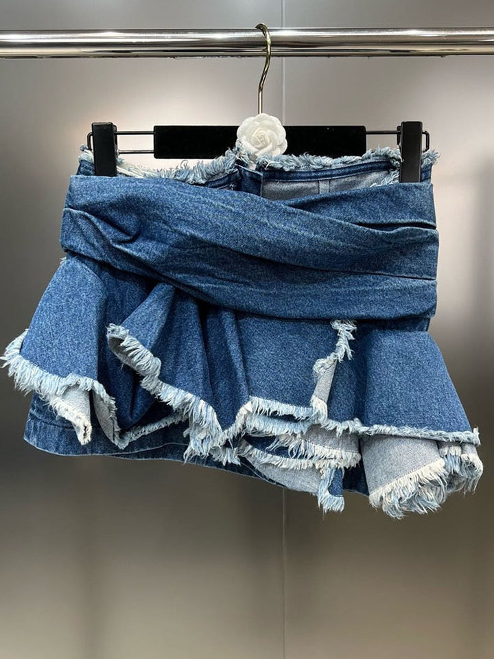 Levoire | Jupe D'Été En Denim Bleu
