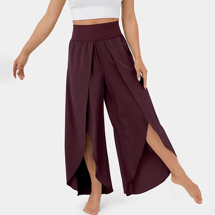 Levoire | Pantalons À Jambes Larges Style Rouge vin