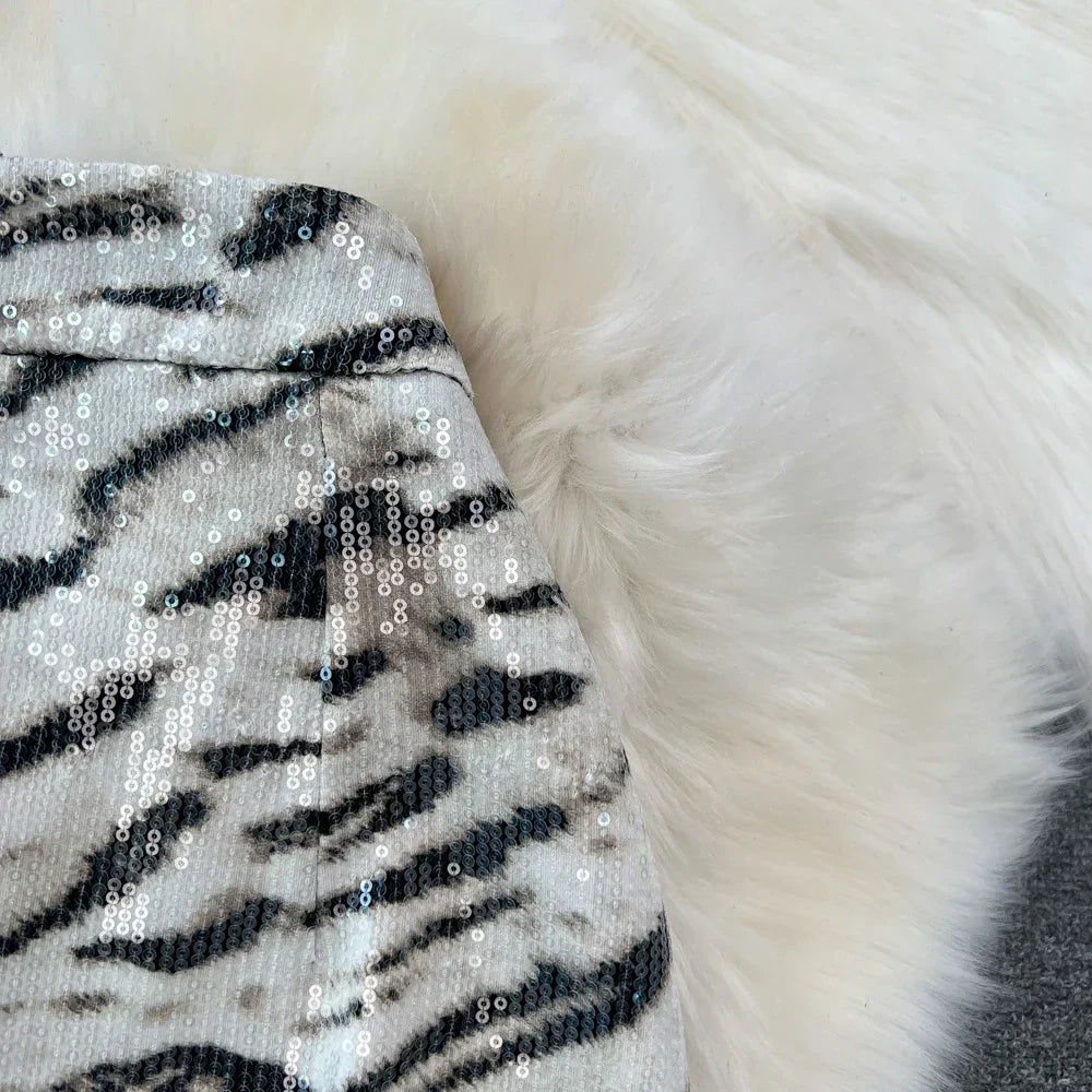Levoire | Jupe En Simili Cuir Imprimé Léopard Pour Un Look Sauvage Et Moderne