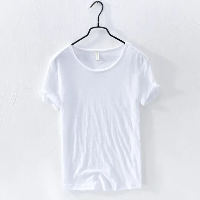 Levoire | T-Shirt Homme Slim Fit En Coton Blanc
