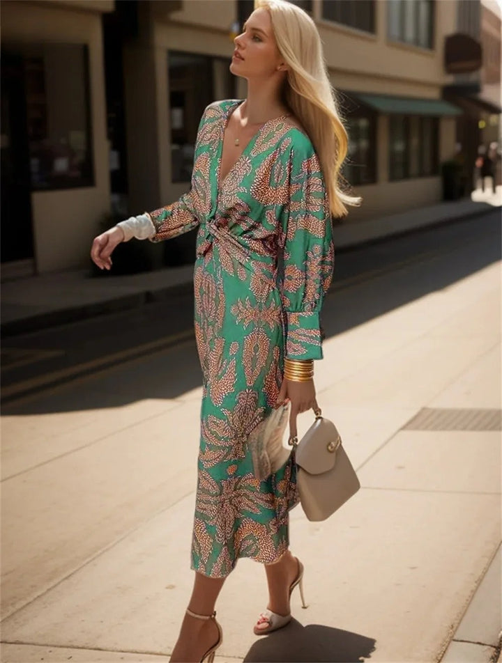 Levoire | Robe En Soie Exclusive Pour Des Occasions Raffinées Vert