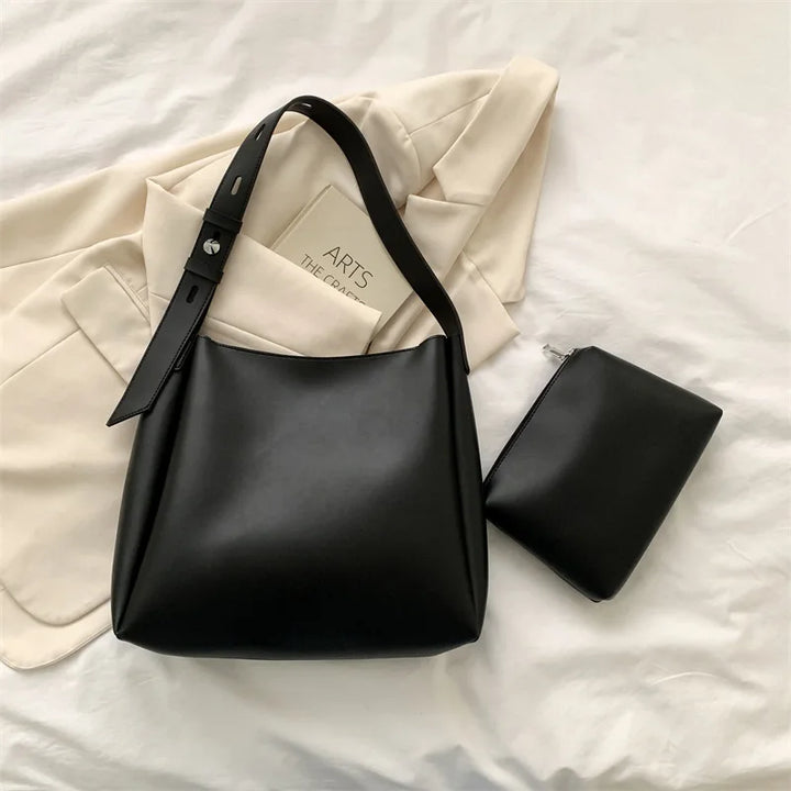 Levoire | Grand Sac À Main Et Sa Pochette Noir