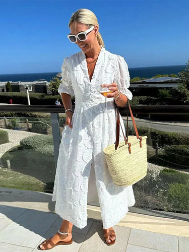 Levoire | Robe A Ligne Élégante En Dentelle Brodée