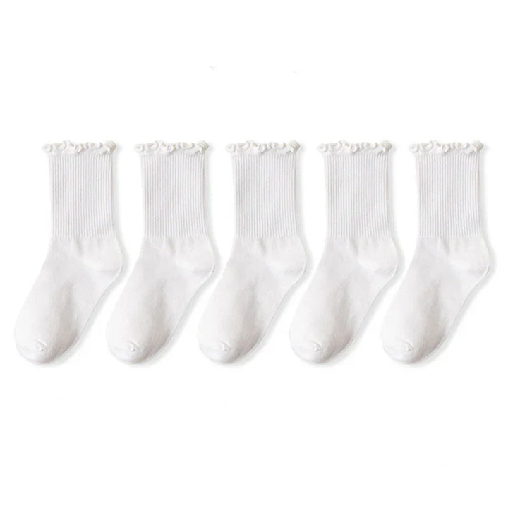 Levoire | De 5 Chaussettes Volantées Femme Confort Et Respirabilité Blanc 5 paires EUR 35-39