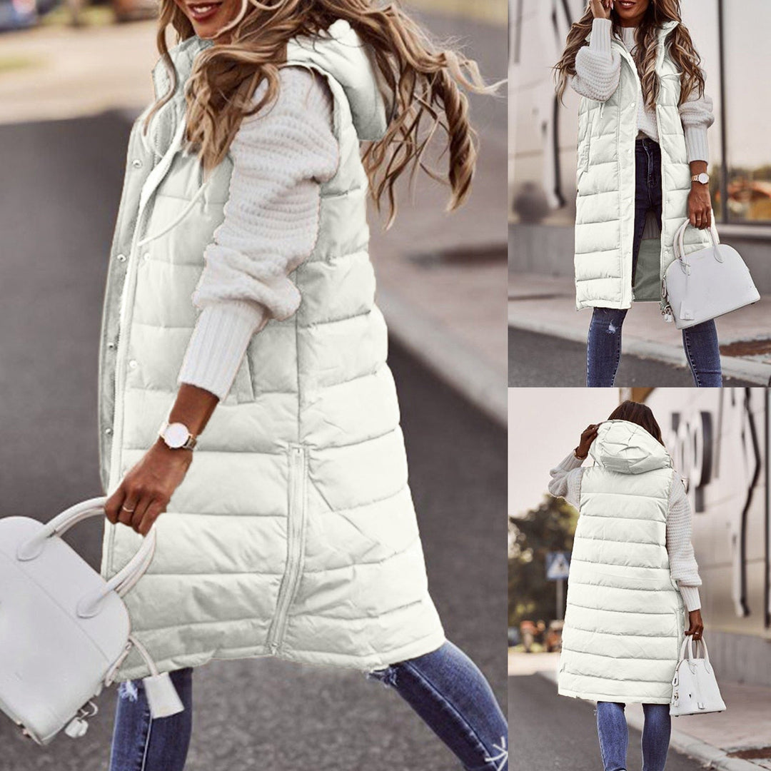 Manteau sans manches pour femmes en longueur longue