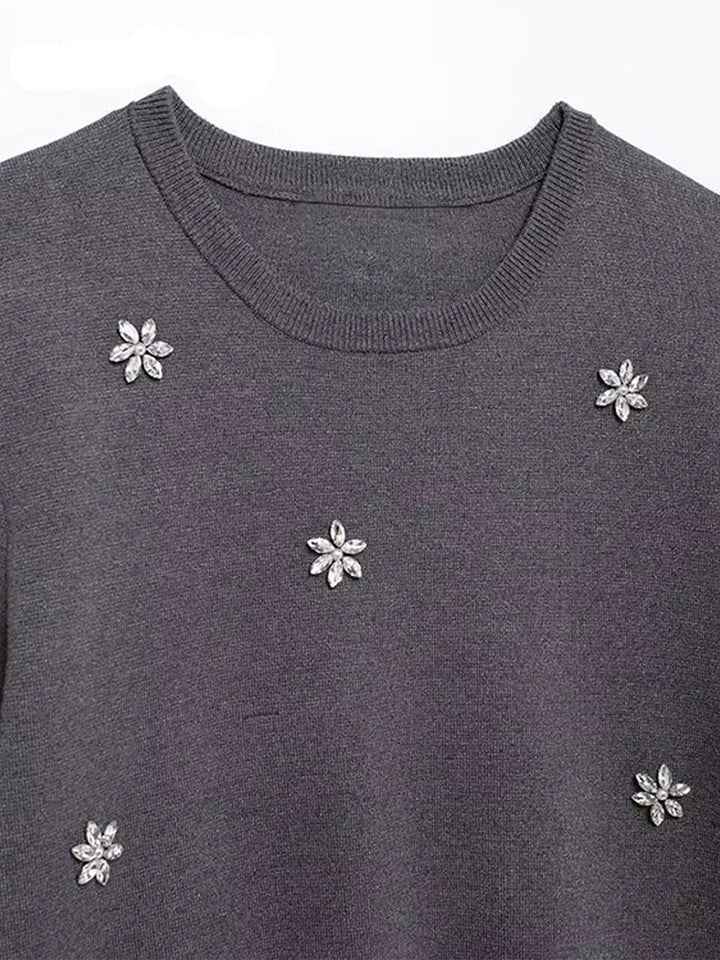 Levoire | Robe Courte Avec Tricot Et Strass