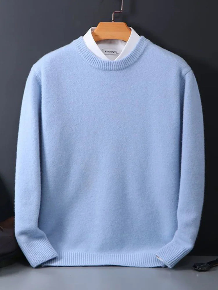 Levoire | Pull Élégant Avec Sensation Cachemire Bleu ciel