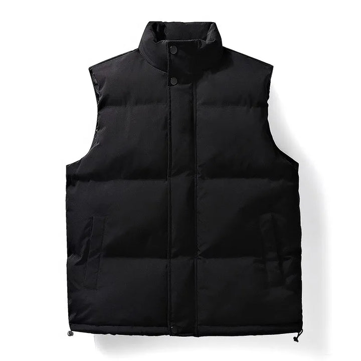 Levoire | Veste Puffer Tricot Sans Manches Chaud avec Poches Noir