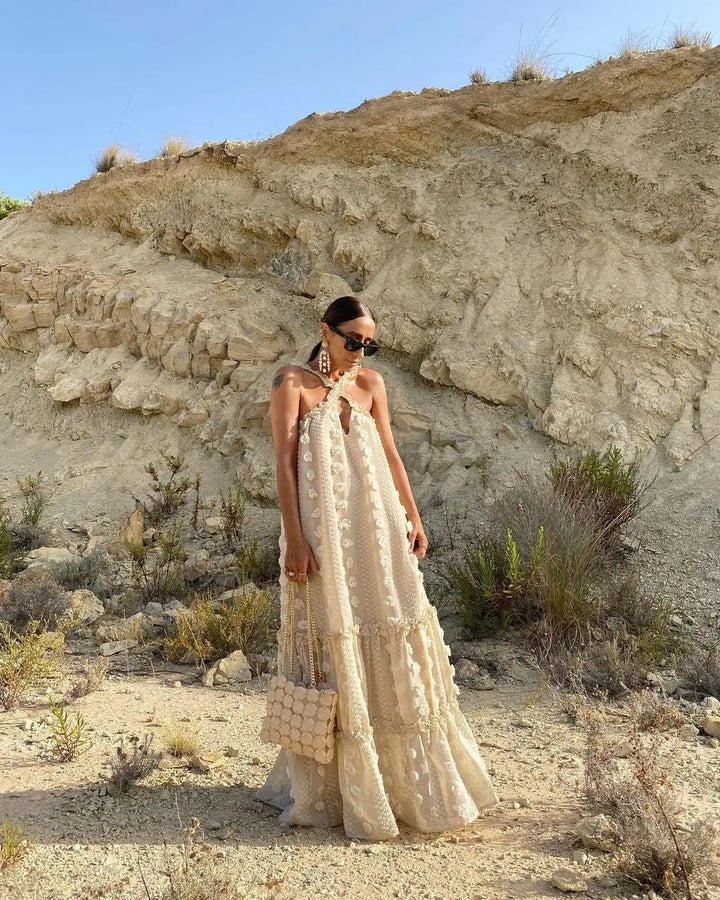 Levoire | Collier Élégant Robe Beige