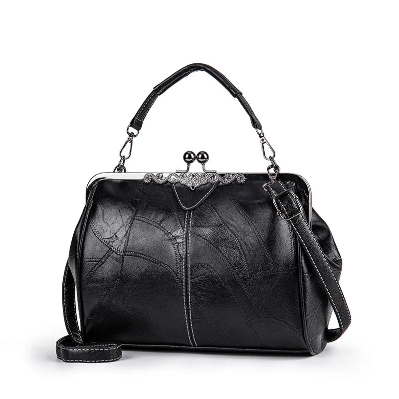 Levoire | Sac À Main Retro-Chic Et Doux Avec Une Allure Elegante Noir 28 x 22 x 6 cm