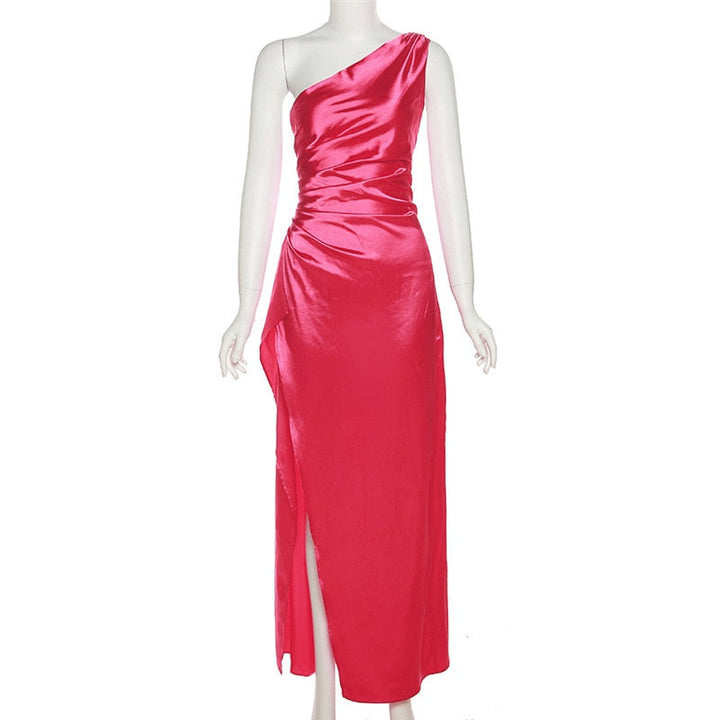 Levoire | Épaule Dégagée Robe Bodycon Longue Fente