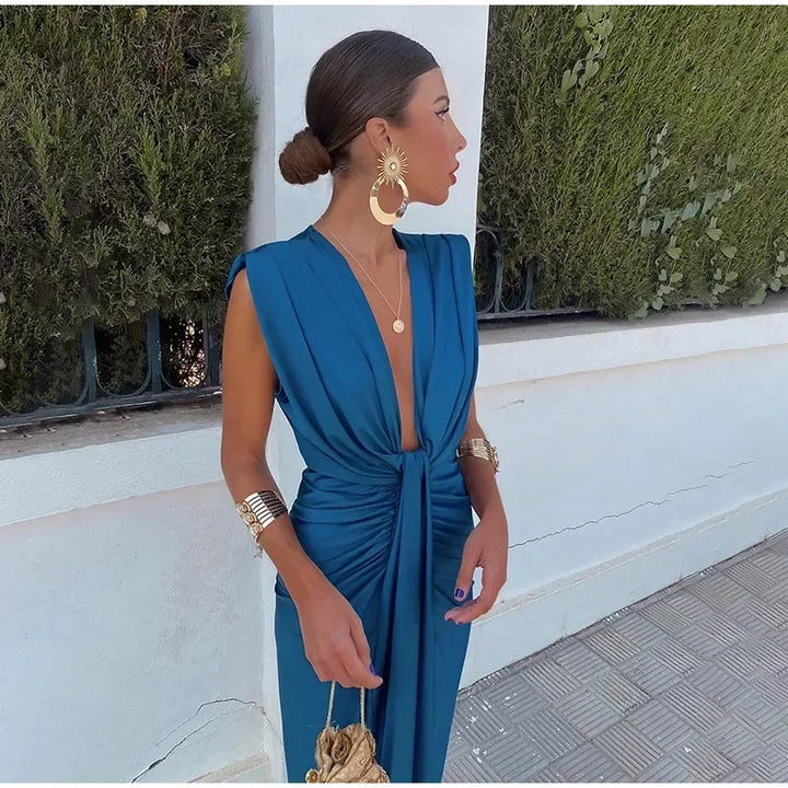 Levoire | Dyp Robe Sans Manches V Profond Tendance Longue
