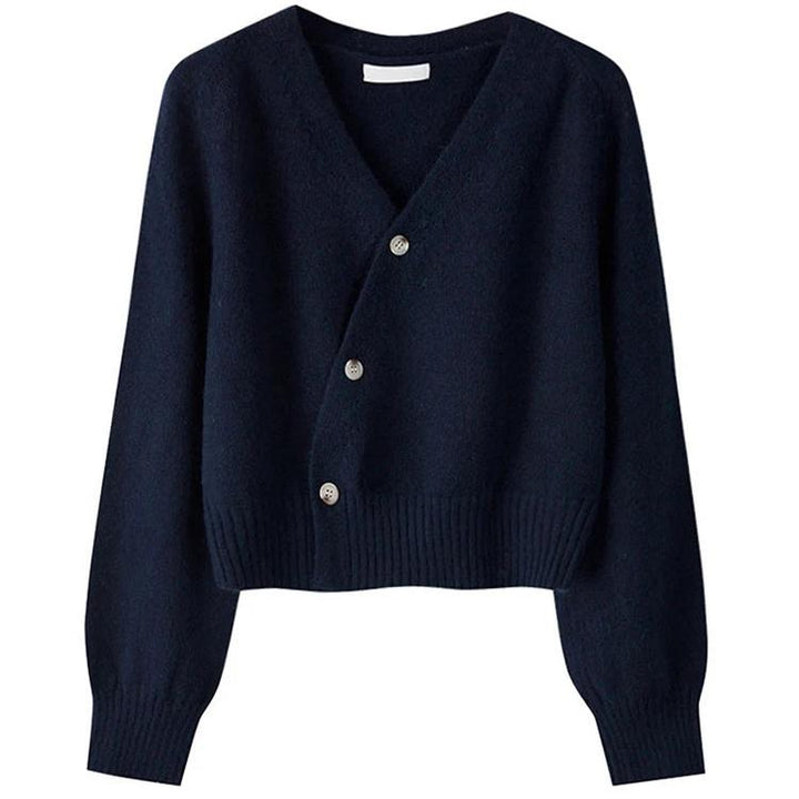 Levoire | Merino Laine Pull En Cachemire À Manches Longues V Col Avec Boutons Invisibles Merensininen Une taille
