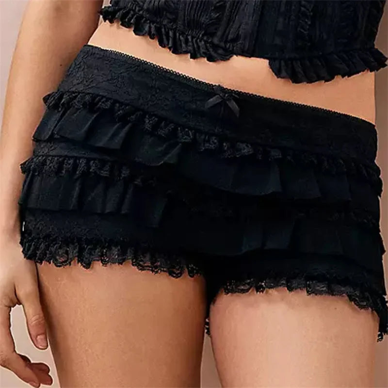 Levoire | Culottes Froncées Y2K Dentelle Volant Bloomer Shorts