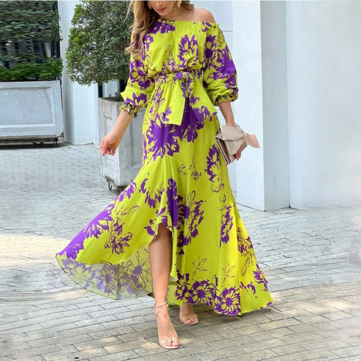 Levoire | Robe Maxi À Manches Longues Dénudées Bland