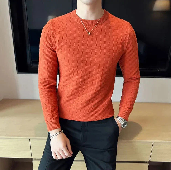 Levoire | Pull Élégant Pour Homme Avec Un Motif À Carreaux Marqué