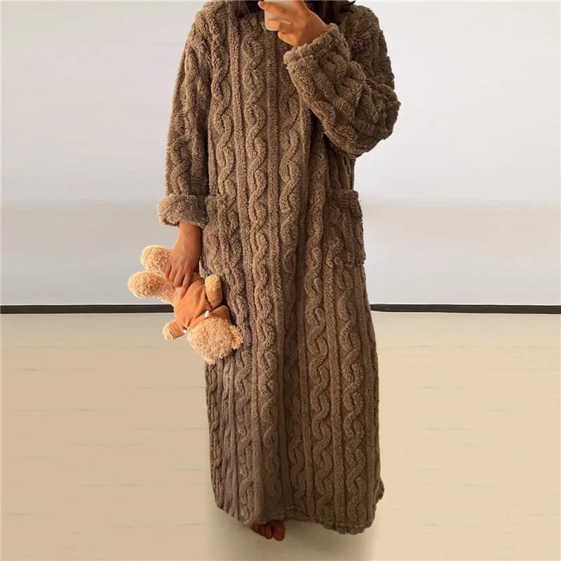 Levoire | Robe En Fleece Teddy Braun
