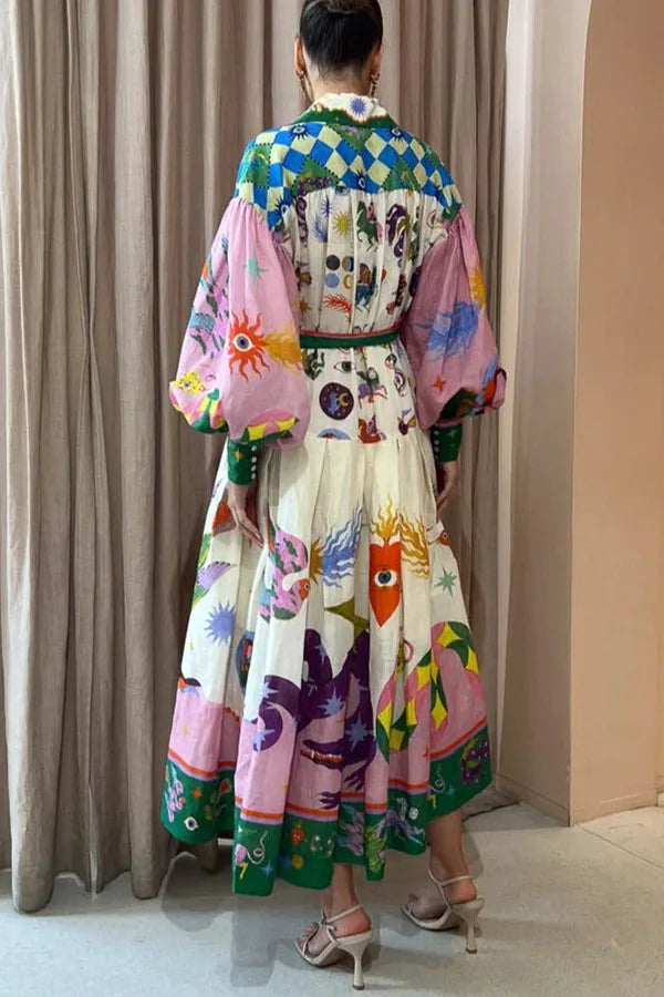 Levoire | Robe Plissée dans le Style Rétro Français