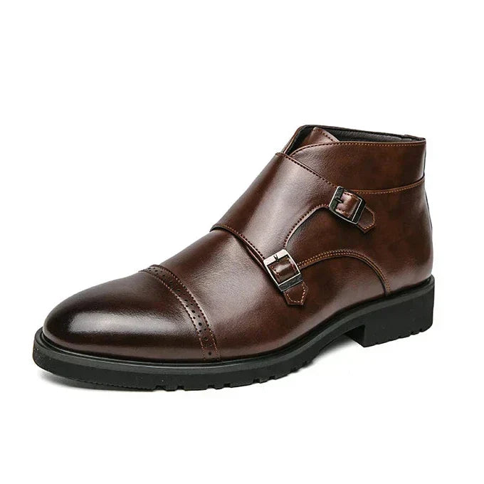 Levoire | Bottes Élégantes Pour Hommes Avec Double Sangle Moka Brun