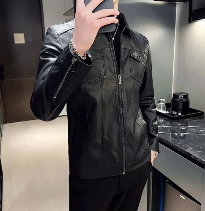 Levoire | Veste Classique Élégante Avec Col Pour Hommes Noir