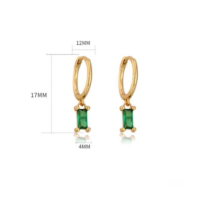 Levoire | Boucles D'Oreilles Carrées En Zircon Élégant