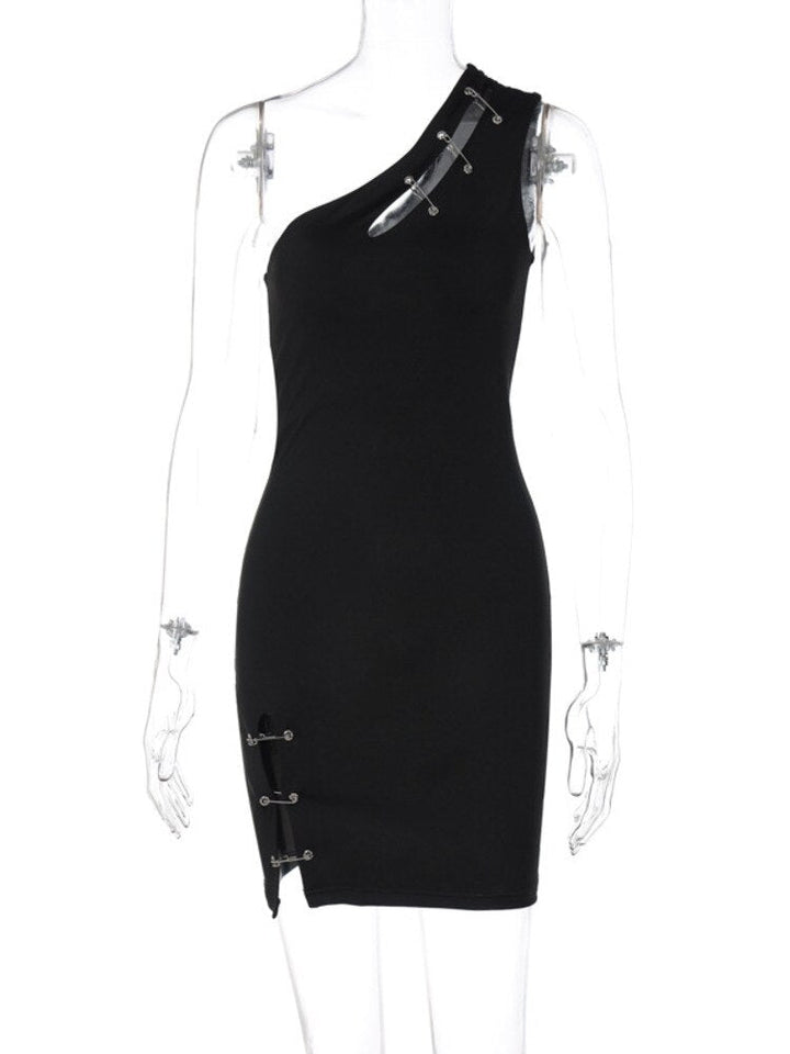 Levoire | Une Épaule Mini Robe Sans Manches
