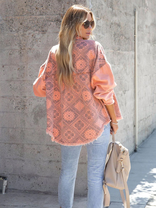 Levoire | Veste À Manches Longues Avec Un Motif Unique Et Des Boutons