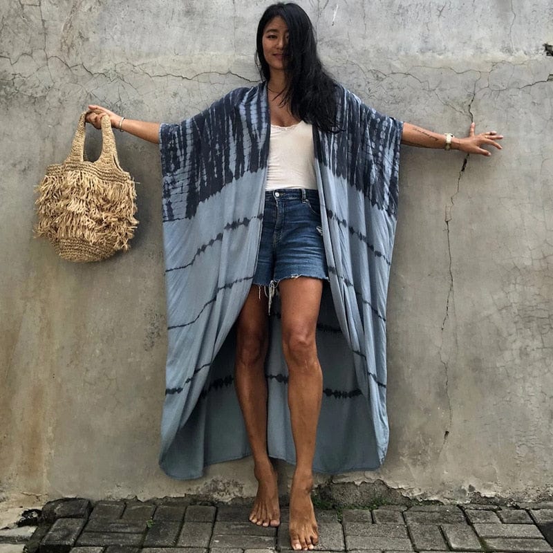 Levoire | Long Kimono De Plage Gris Universel