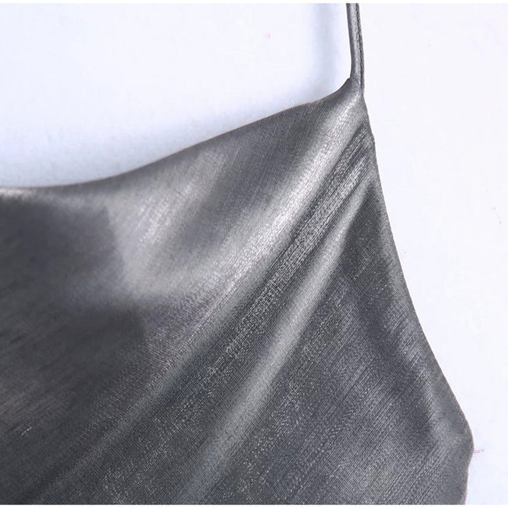 Levoire | Robe Midi Dos Nu En Satin Gris