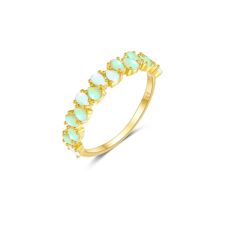 Levoire | Argent Sterling Coloré Vert Cz Zircon Brillant Bague Kulta Vert clair
