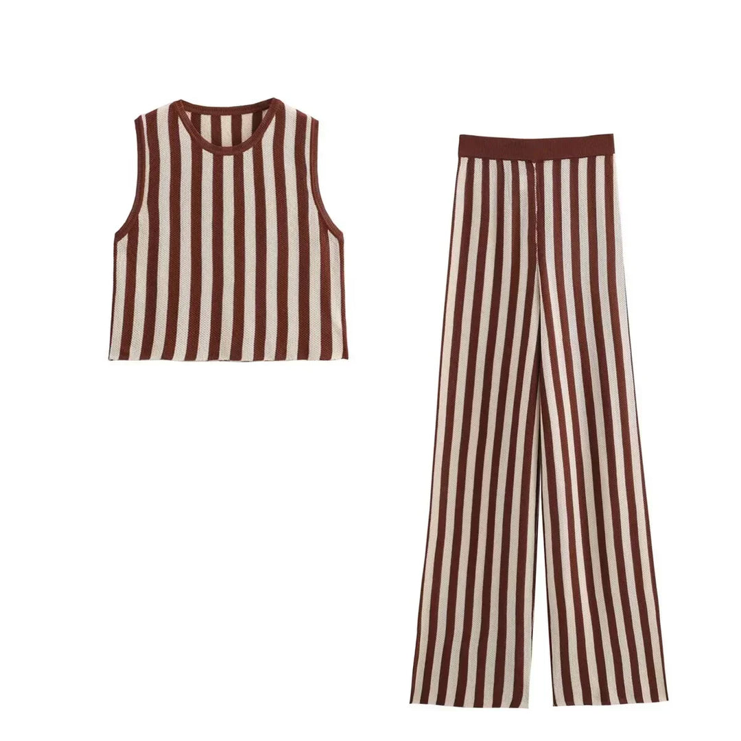 Levoire | Haut Sans Manches Et Pantalon Large Ensemble composé d'un haut et d'un pantalon