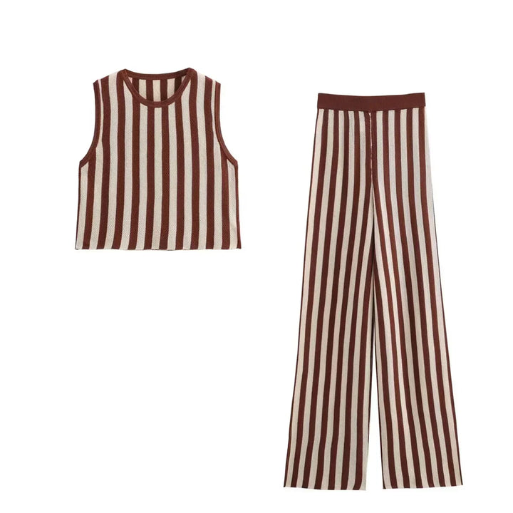 Levoire | Haut Sans Manches Et Pantalon Large Ensemble composé d'un haut et d'un pantalon