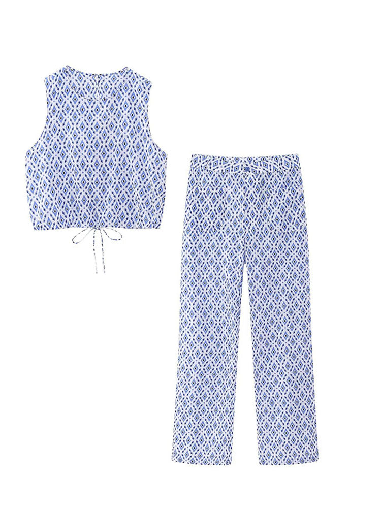 Levoire | Ensemble À Motif Carreaux Élégant Pour Une Élégance Moderne Bleu