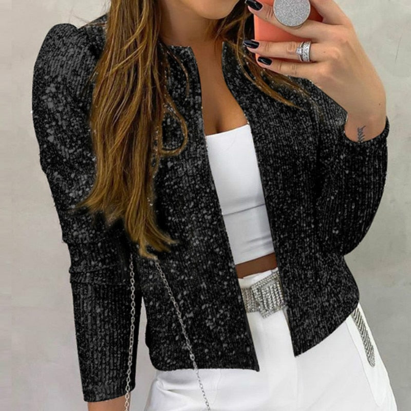 Levoire | Blazer Scintillant Élégant Pour Femmes noir