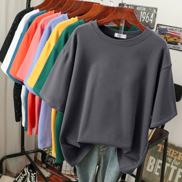 Levoire | T-Shirt En Coton Surdimensionné Gris foncé