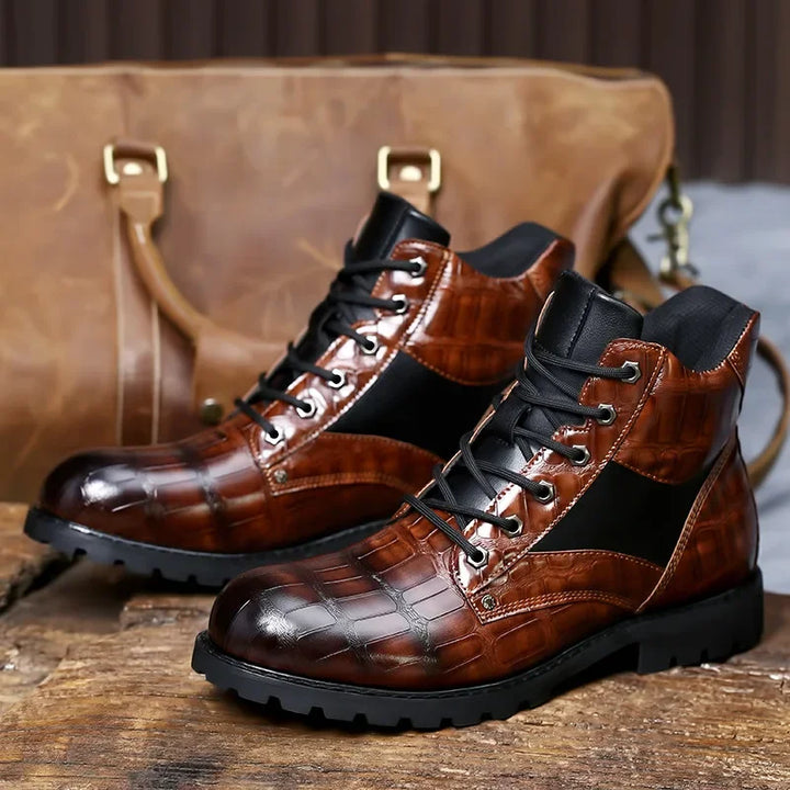Levoire | Bottes Élégantes En Finition Croco