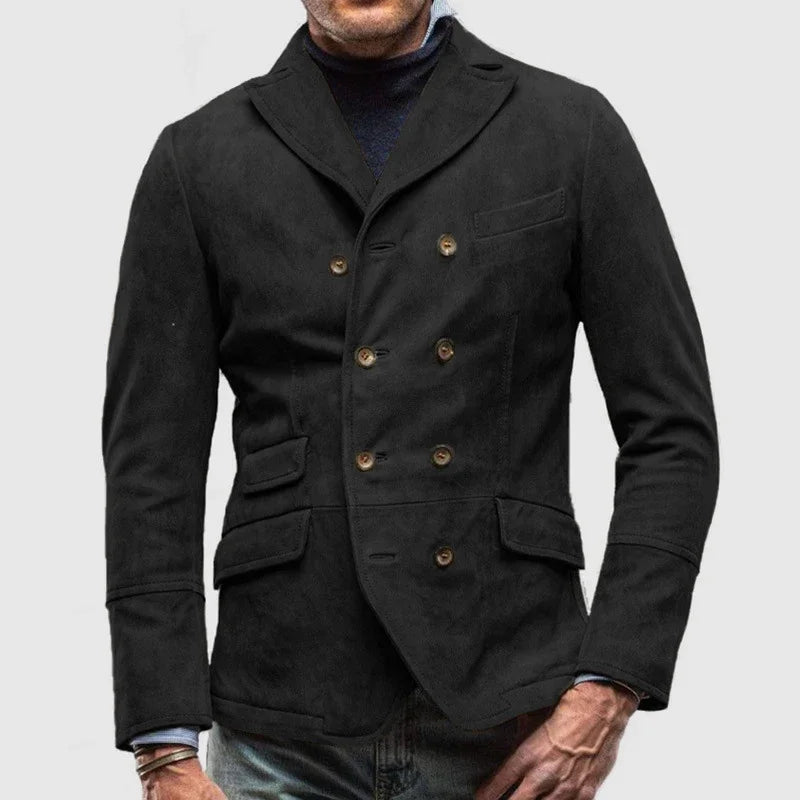 Levoire | Veste ajustée à manches longues avec col en revers Noir