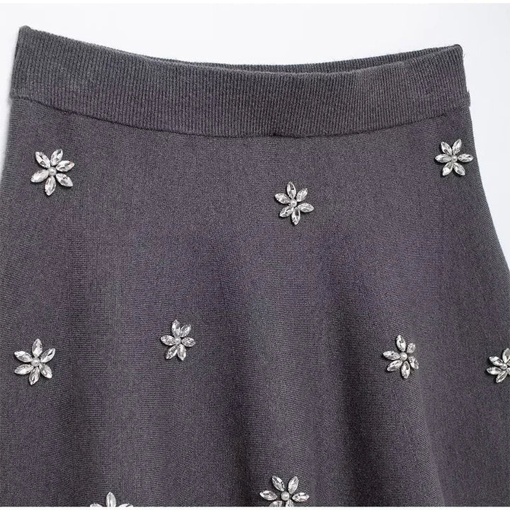 Levoire | Robe Courte Avec Tricot Et Strass