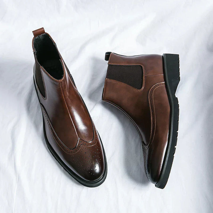 Levoire | Chaussures en cuir fin Braun
