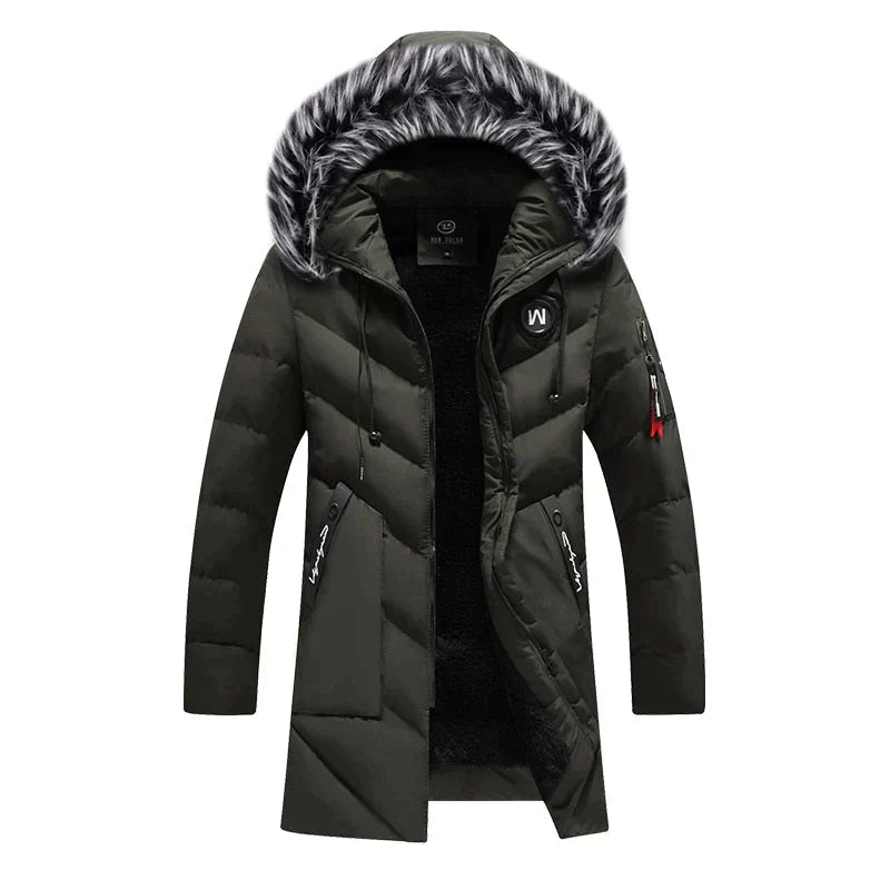 Levoire Manteau d'hiver élégant et chaud Vert