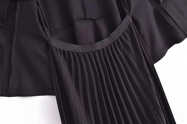 Levoire | Élégante Robe Longue Style Gilet Plissé Pour Femme