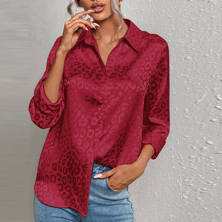 Levoire | Blouse Élégante Pour Femmes Avec Imprimé Luxueux Rot