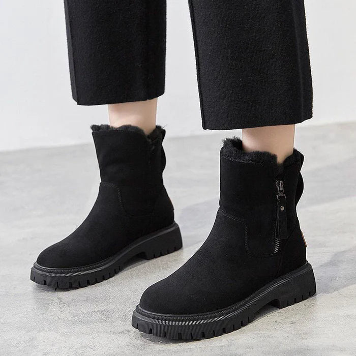 Avriane | Bottines d'hiver pour femmes doublées avec fermeture éclair