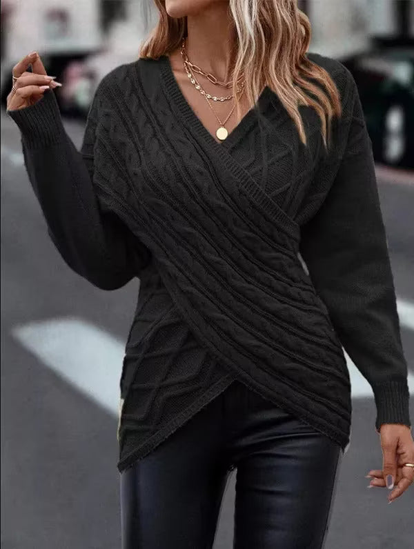 Levoire | Pull élégant à encolure en V Noir