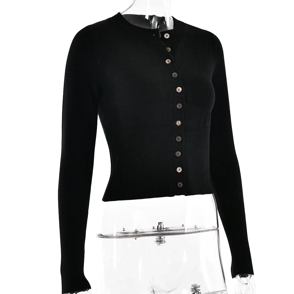 Levoire | Pull Cardigan En Tricot Noir