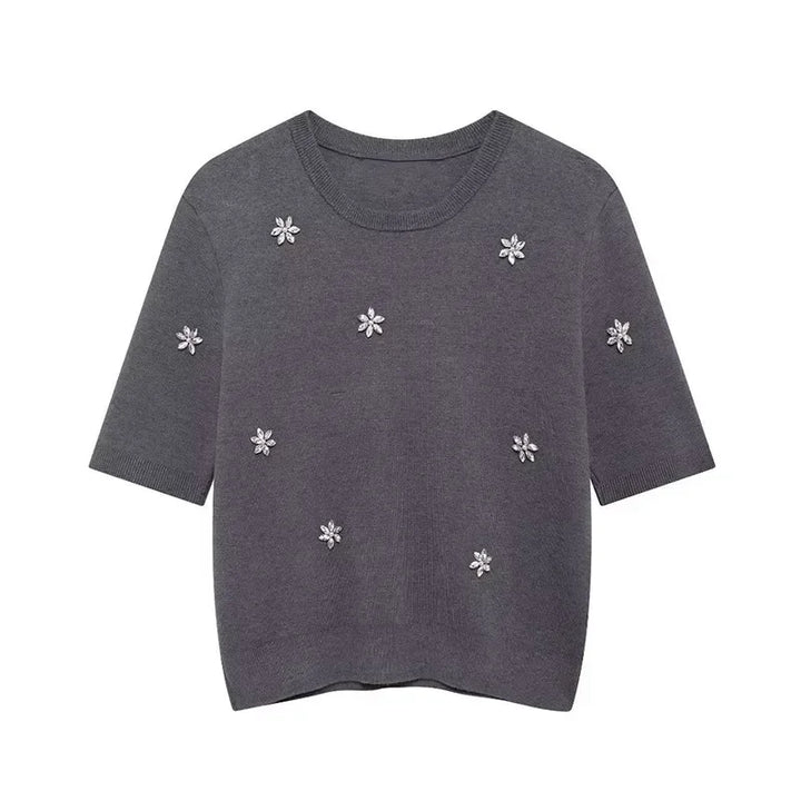 Levoire | Robe Courte Avec Tricot Et Strass