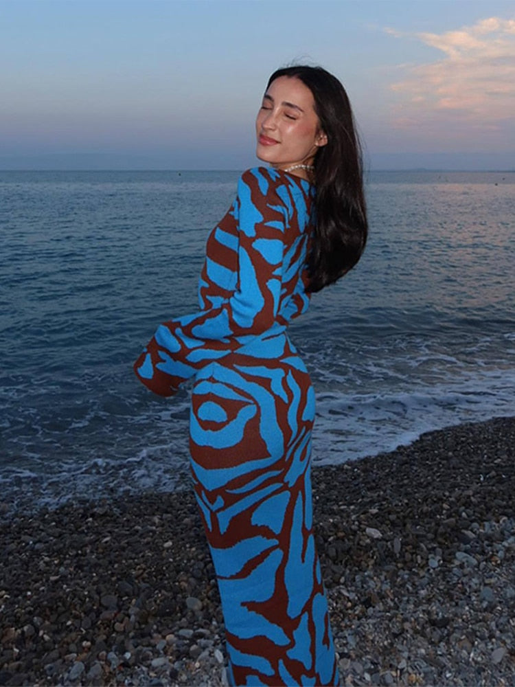 Levoire | Robe Tricotée Élégante À Manches Longues