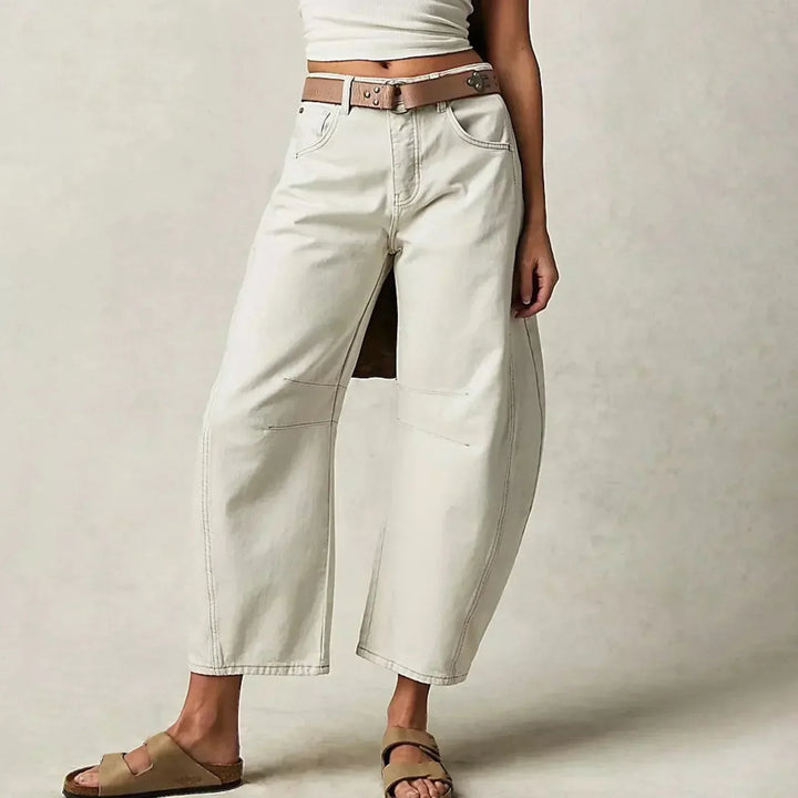 Levoire | Pantalon Large Moderne Femme Blanc